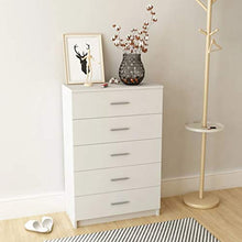 FAMIROSA Cassettiera in Truciolato 71x35x106 cm Bianca