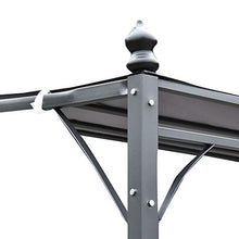 Outsunny Gazebo Pergola 3x3m da Esterno, Giardino o Terrazzo con Tenda Impermeabile Grigia