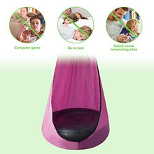 YSISLY Sedia Sospesa Esterno per Bambini, Lavabile Durevole Sedia Pensile per Bambini Include Pompa a Mano, Gancio Robusto e Corda per Giardino Interno ed Esterno