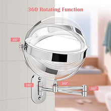 Specchio da bagno, anti-appannamento, specchio da Specchio da bagno a led illuminato impermeabile, specchio per il trucco illuminato a LED a parete, spina USB, luci dimmerabili da 8 pollici touch scre
