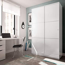 KESTILE Armadio Anta Scorrevole Jeliel 10 Bianco 120x50x200 cm