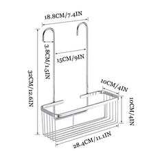 Bathroom shelf Portaoggetti per Doccia in Acciaio Inox Cestino per Doccia Sospeso Senza Trapano Accessori per Valvola Miscelatore per Doccia da Bagno Superficie Cromata Ripiano per Doccia