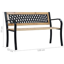 BIGTO - Panca da giardino in legno, 120 cm