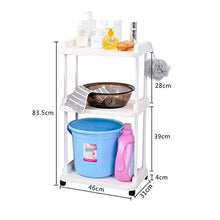 Rack Trolley Armadio Stoccaggio Stretto Atterraggio Multi-Strato può spostare la Cucina, la Scatola di immagazzinaggio del Bagno (Size : 46×31×83.5cm)