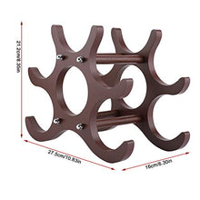 Rehomy Wooden Red Wine Rack Red Wine Holder Shelf Stand 6 Bottles