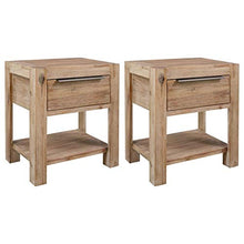 Tidyard Comodino 2 pz Rustichi in Legno Massello di Acacia 40x30x48 cm,Comodini con Cassetto,Comodini Camera da Letto,Comodini Cameretta,Comodini Classico,Comodini Porta Telefono e Lampada