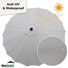 MaxxGarden Shanghai, ombrellone da giardino rotondo, Ø 270 cm, colore beige