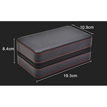 SMEJS Portatile Nera in Pelle Cigar Humidor Viaggi - Sigaro Desktop idratante con Il Vassoio Cigar Box