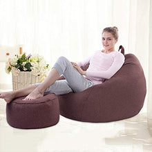 WANGLXCH Morbido Pouf per Adulti, Impermeabile, per Interni ed Esterni, con Cerniera, Ideale per Sedia da Gioco e Sedia da Giardino Sedia, Brown