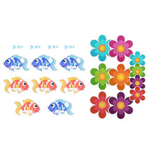 TOPBATHY 18 Pz Adesivi Antiscivolo Adesivi Creativi Autoadesivi Decalcomanie Forniture per Bagno Vasca da Bagno Doccia (Fiore Colorato)