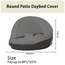 JTWEB Copertura per Lettino da Giardino Rotonda 210D 228cm Diametro Copertura per Mobili da Giardino da Esterno Copertura per Divano Impermeabile e Resistente