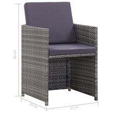 Festnight 3 pz Set da Bistrot in Rattan Resistente alle Intemperie Comodi Cuscini Mobilia Esterna del Rattan con Cuscini 1Tavolino e 2 Poltrocine in Rattan