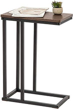 Marchio Amazon - Movian C- Shape Side Sdt-L Tavolo Extra/Divano Punta/Dessert Letto, Wood, Marrone e Nero, 45 X 25,4 X 63,7 Cm