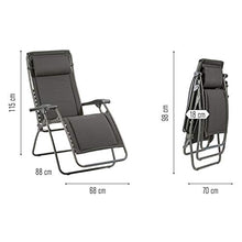 Lafuma Mobilier LFM2037 Sedia a Sdraio, Ardesia, 88x68x115 cm