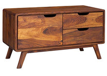 MASSIVMOEBEL24.DE MALMÖ 2#101 Comò in Legno di sheesham - Laccato/Noce 90x40x49