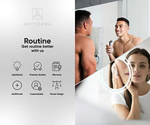 FORAM Personalizza Controluce LED Specchio - su Misura - con Interruttore e Accessori Caldo - Freddo Bianco L02
