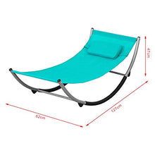 SoBuy Dondolo da Giardino Lettino Prendisole per Bambini, Blu,con poggiatesta,KMB04-B