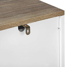 Beliani Cassettiera Bianca e MDF Colore Legno Chiaro con 4 Cassetti 93 x 79 cm Walpi