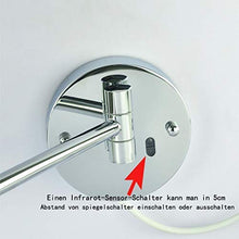JLSun JL58-5 - Specchio cosmetico illuminato da parete, 3 livelli di ingrandimento a scelta
