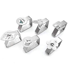 Molinter, fermatovaglia, fermatovaglia in acciaio inox, per ristorante, feste, picnic, buffet, 4 pezzi (farfalla)