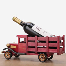 MFLASMF Retro Solid Wood Wine Bottle Rack Modern Countertop Wine Display Stand Simple Free Standing Interior Decorations Holder Portable Modern Minimalist Design for Wine Lovers (Colo