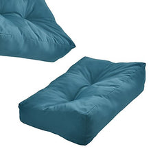 [en.casa] Divano Paletta Euro-sofá - a 2 posti con Cuscino - [Turchese] Set Completo incl. Schienale