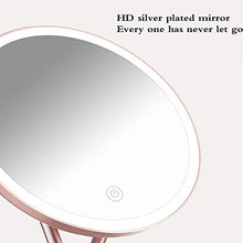 Specchio per Il Trucco, Specchi per Il Trucco da Bagno Versione 5X Specchio per Il Trucco con ingrandimento con luci, Ingrandimento cosmetico Portatile Illuminato a LED