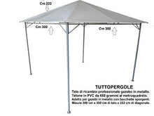 Telo Tetto Ricambio PVC Gazebo 3x3