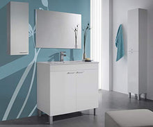 Esidra Mobile Colonna Contenitore Bagno a 2 Ante, Bianco, 30 x 182 x 25 cm