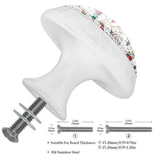 Maniglie per cassetti Manopole per cassetti Manopole rotonde Confezione da 4 per armadietto, cassetti, cassettiere, cassettiere ecc. Natale