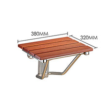 MGMDIAN Sedia da Doccia Pieghevole in Legno massello Sgabello da Bagno per Anziani Sedile da Bagno per Il Bagno Sedia da Parete Accessori da Bagno