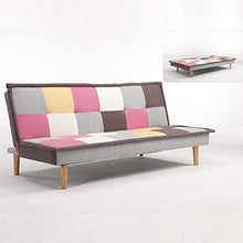 Mobilier Deco Paddy – Divano Clic Clac Design 3 posti Multicolore Rosa