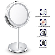 ALHAKIN 1 / 10X LED Specchio Tabella 7 POLLICI Specchio Cosmetico Con La Luce