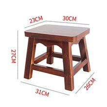 Sgabello Moderno Sgabello in Legno massello Cinese Classico Semplice da Pranzo Forte e Robusto (Colore : Figure 1, Dimensione : 26 * 31 * 27)