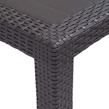 Tomaino Tavolo e sedie da Giardino in plastica Effetto Rattan