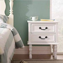 JJZXT Mobili in Legno Bianco Comodino 2 cassetti Armadio (Bianco)