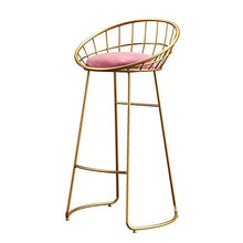 YS Sgabello da Bar Minimalista in Ferro Battuto per Caffè in Ferro Battuto,Oro,45 cm