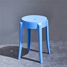 DIEDZ Sgabello per Scarpe Sedia da Tavolo Sgabello Semplice panchina in plastica Spessa per Adulti Alta Moda Sgabello in Gomma Creativa (Colore: Blu)