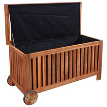 vidaXL Box per Cuscini Contenitore Stoccaggio Esterno Legno Acacia 118x52x58 cm
