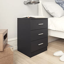 SKM Comodini 2 pz Nero 38x35x56 cm in Truciolato