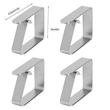 Clip per tovaglia, 6,5 x 5 x 1,5 cm, in acciaio inox 430, per picnic
