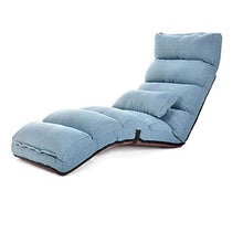 Gymqian Brisk Lazy Couch Poltrona pieghevole per letto singolo Balcone Finestra Chaise longue HKO/Lago Blu / 175cm