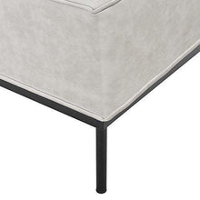 [en.casa] Sgabello Divano Individualmente integrabile Color Crema - per Divano - consiste da Montatura e Cuscini imbottitio - Imitazione Pelle Scamosciata - Arredi Casa