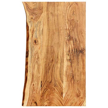 FAMIROSA Piano per Lavabo Bagno in Massello di Acacia 100x55x3,8 cm