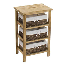 Home Gadgets - Cassettiera a 3 cassetti, in legno, 60 cm, colore: Marrone