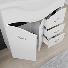 Kiamami Valentina Mobile Bagno 85CM A Terra con LAVABO Specchio E PENSILE Bianco | Easy