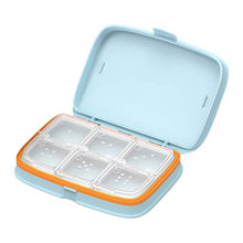 TOPBATHY - Portapillole con 6 scomparti per farmaci, organizer portatile per medicine e pillole per borsa, tasca per casa, viaggi all'aperto