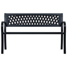 Tidyard Panchina da Giardino 125 cm Nera in Acciaio