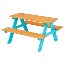 Teamson Kids Tavolo da Picnic E Sedia Giardino per Esterno Legno/Blu TK-KF0002