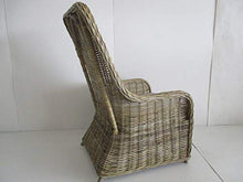 fantasie d oriente Poltrona Vimini con Schienale Alto C/Cuscino CM 69X80X113 H Poltrona Molto Robusta per Interno ED Esterno Rattan